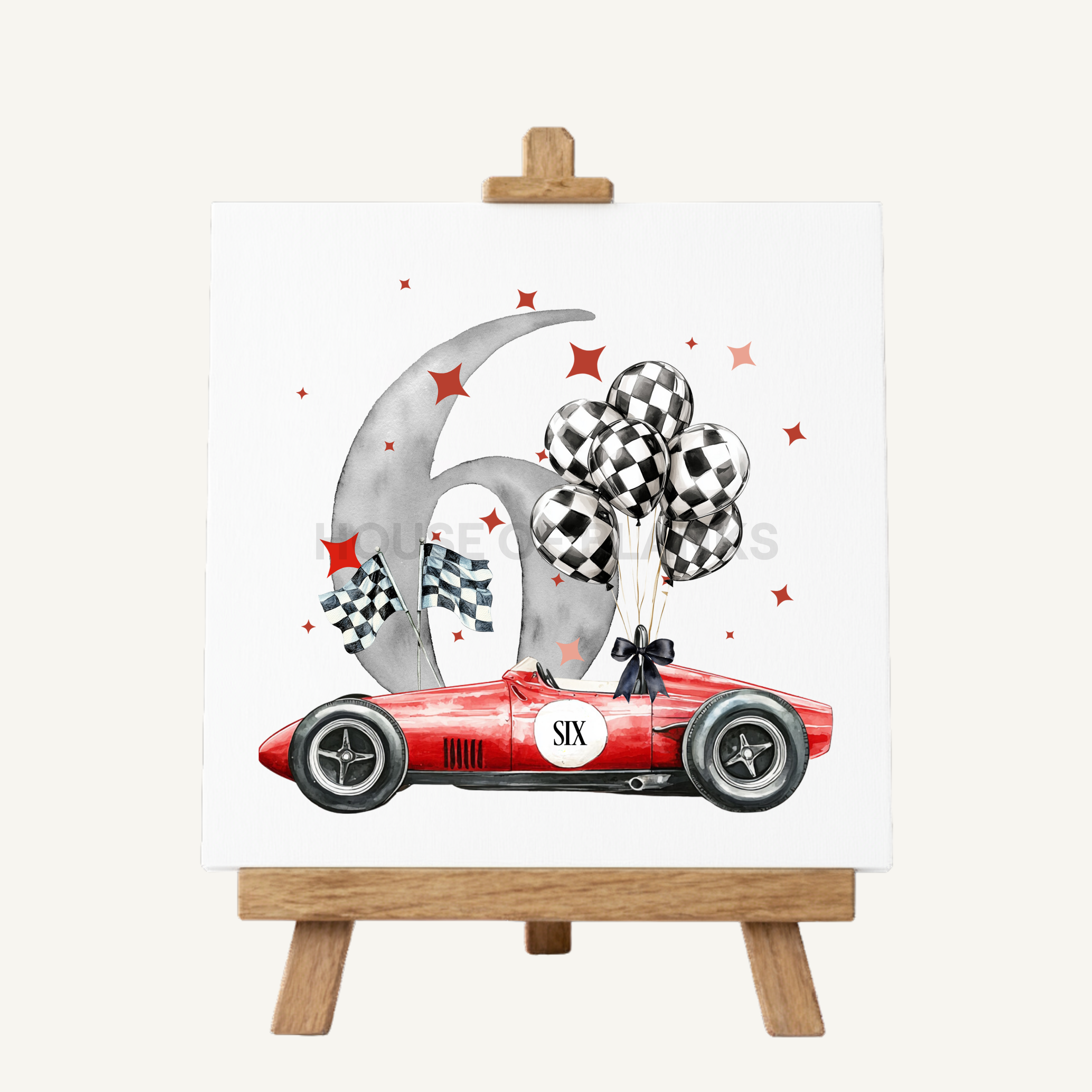 DTF TRANSFER - RED RACE CAR