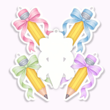 ACRYLIC - KEYRING - BOW PENCIL - 2026 STYLE