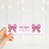SOLVENT STICKER - RULER - PENCIL BOW