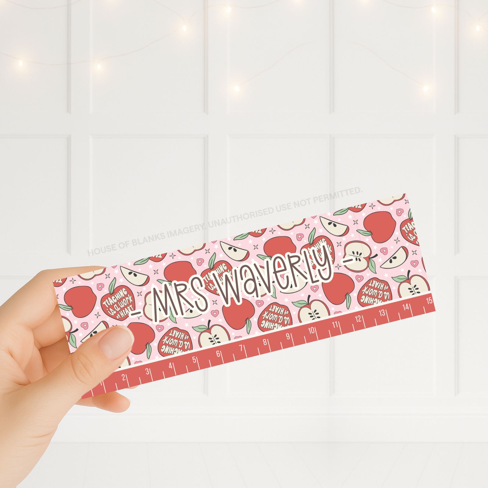 SOLVENT STICKER - RULER - SEAMLESS APPLES – House of Blanks