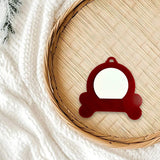 ACRYLIC - DOG BONE BAUBLE - DEEP RED