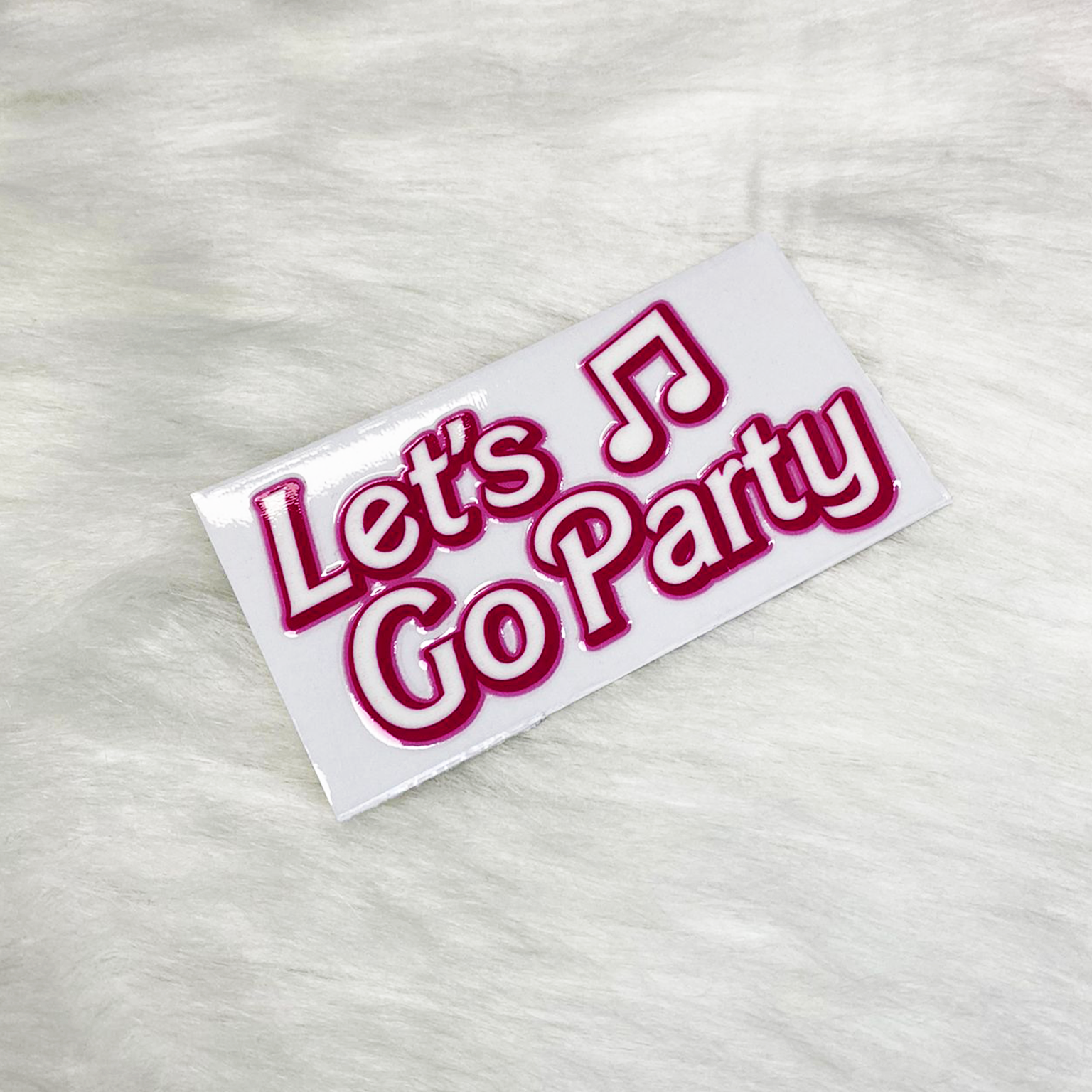 UV-DTF DECAL - LET'S GO PARTY TEXT (8CM)