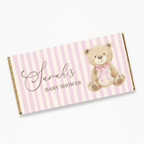 CUSTOM PRINT - CHOCOLATE WRAPPER - PACK OF 20 - LITTLE BEAR - PINK