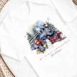CUSTOM DTF TRANSFER: CHRISTMAS - LITTLE BEAR'S EXPRESS TRAIN