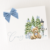 UV-DTF DECAL - CHRISTMAS - NORTH POLE BEAR - BLUE - 15CM