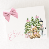 UV-DTF DECAL - CHRISTMAS - NORTH POLE BEAR - PINK - 15CM