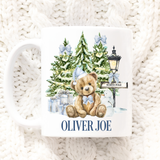 UV-DTF DECAL - CHRISTMAS  NORTH POLE BEAR - BLUE - 8CM