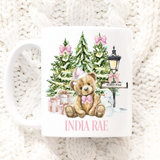 UV-DTF DECAL - CHRISTMAS - NORTH POLE BEAR - PINK - 8CM