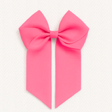 4’’ HAIR BOW - NEON PINK