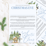 A4 LETTER - NORTH POLE BEAR - BLUE - CHRISTMAS EVE
