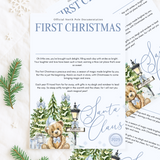 A4 LETTER - NORTH POLE BEAR - BLUE - FIRST CHRISTMAS