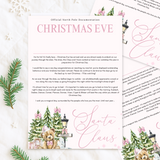 A4 LETTER - NORTH POLE BEAR - PINK - CHRISTMAS EVE