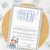 A4 LETTER - MAGICAL ELF NOTE - BLUE