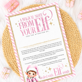 A4 LETTER - MAGICAL ELF NOTE - PINK