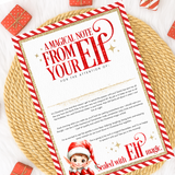 A4 LETTER - MAGICAL ELF NOTE - RED