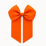 4’’ HAIR BOW - TANGERINE
