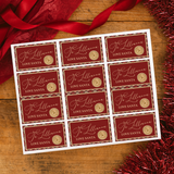 CUSTOM SOLVENT STICKERS - PACK OF 12 - TARTAN TRIM GIFT STICKERS