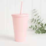24oz PALE PINK COLD CUP TUMBLER