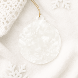 ACRYLIC - BAUBLE - WHITE PEARL SWIRL