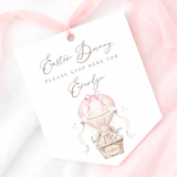 CUSTOM UV-DTF DECAL - EASTER - HOT AIR BALLOON - PINK