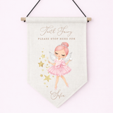 DTF TRANSFER - TOOTH FAIRY - GOLD STARS - LARGE - PINK