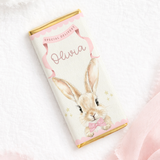 PRINTED RANGE - EASTER - CHOCOLATE WRAPPER - GINGHAM BUNNY - PINK