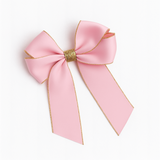 6'' HAIR BOW (GLITTER ACCENTS) - PINK