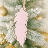 ACRYLIC - FEATHER - PASTEL PINK
