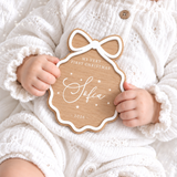 CUSTOM UVDTF DECAL: TEXT FOR BOW ANNOUCEMENT PLAQUES