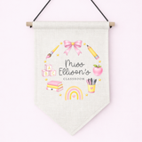 DTF TRANSFER - TEACHER COLLECTION - WREATH - MEDIUM - PINK