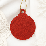 ACRYLIC - BAUBLE - RED GLITTER