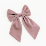 XL VELVET HAIR BOW - ROSE PINK