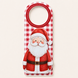 ACRYLIC - 3D DOOR HANGER KIT - RED GINGHAM SANTA