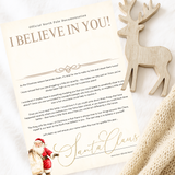 A4 LETTER - SANTA & HIS SACK - BELIEVE