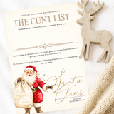 A4 LETTER - SANTA & HIS SACK - C*NT LIST