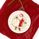 SOLVENT STICKER - PACK OF 5 - CHRISTMAS - SANTA'S SACK - NICE LIST