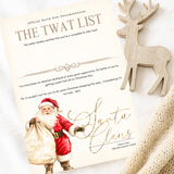 A4 LETTER - SANTA & HIS SACK - TW@T LIST