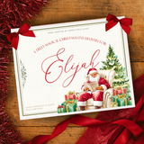 SOLVENT DECAL - MAGNETIC BOX - SANTA'S ROCKING CHAIR