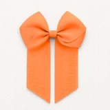 4’’ HAIR BOW - TANGERINE
