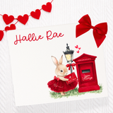 UV-DTF DECAL - VALENTINES - LOVE LETTERS BUNNY (16CM)