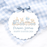 CUSTOM UV-DTF DECAL - EASTER - ANIMAL TRAIN - BLUE