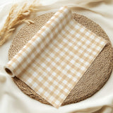 PATTERN ADHESIVE VINYL - NEUTRAL GINGHAM