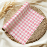 PATTERN ADHESIVE VINYL - PINK GINGHAM