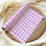 PATTERN ADHESIVE VINYL - LILAC GINGHAM