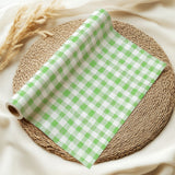 PATTERN ADHESIVE VINYL - GREEN GINGHAM