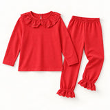 PYJAMAS - FRILLED - RED