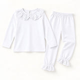 PYJAMAS - FRILLED - WHITE