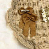 4’’ HAIR BOW - GOLDEN BROWN