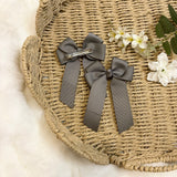 4’’ HAIR BOW - METAL GREY