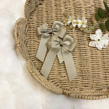 4’’ HAIR BOW - OLIVE GREY